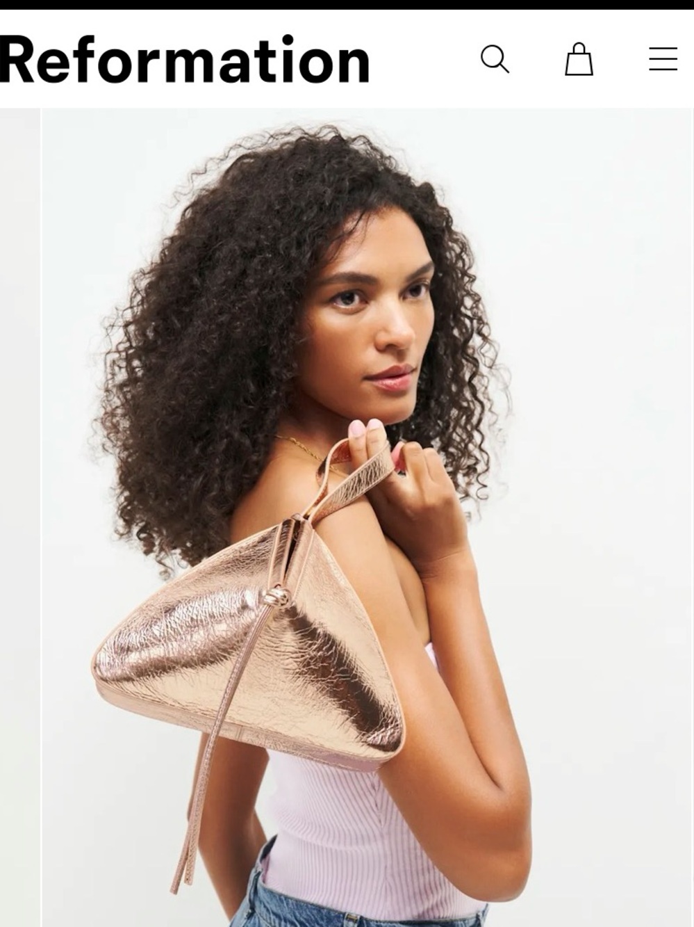 Reformation Metallic Chiara Bag